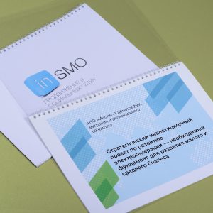 Презентации InSMO на пружине с прозрачной обложкой