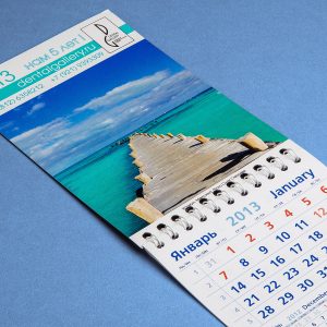 Магнитный календарь на пружине с готовым блоком
