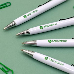 Фирменные шариковые ручки с логотипом Мегафон