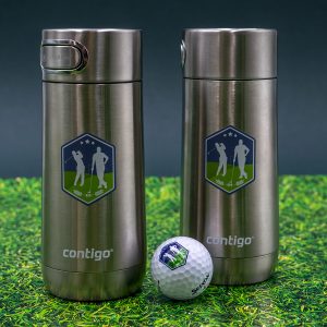 Круговая УФ-печать на термокружках для гольф-клуба Петергоф